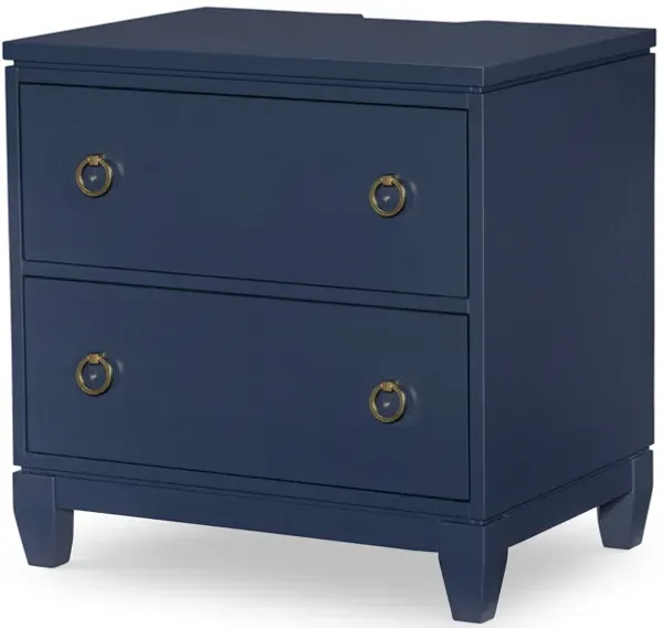 Summerland Inkwell Night Stand Blue Finish