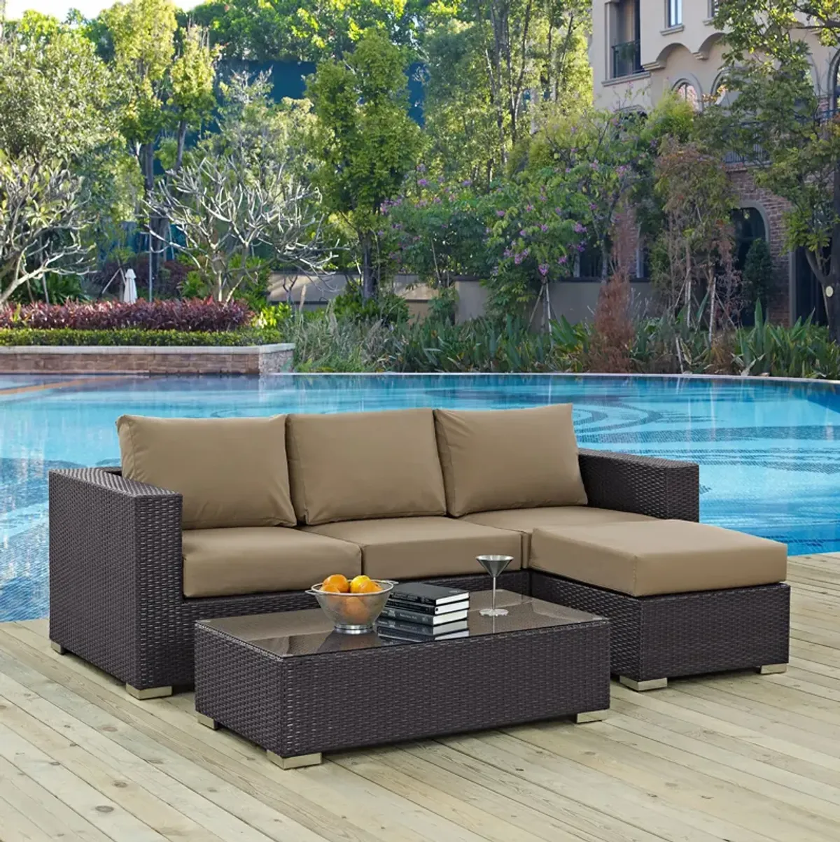 Convene 3 Piece Outdoor Patio Sofa Set