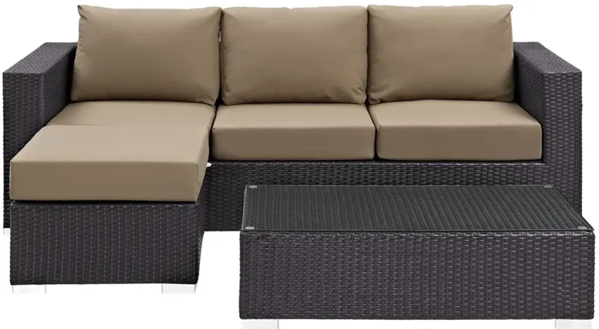 Convene 3 Piece Outdoor Patio Sofa Set