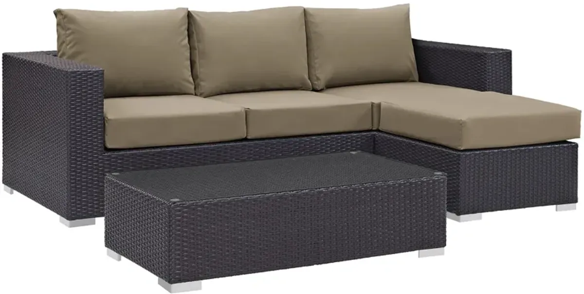 Convene 3 Piece Outdoor Patio Sofa Set