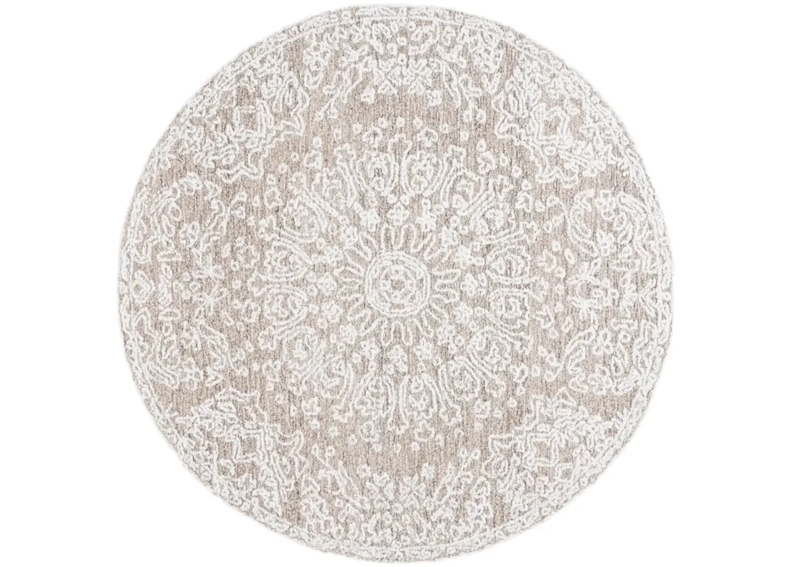 EBONY 211 IVORY  6' x 6' Round Round Rug