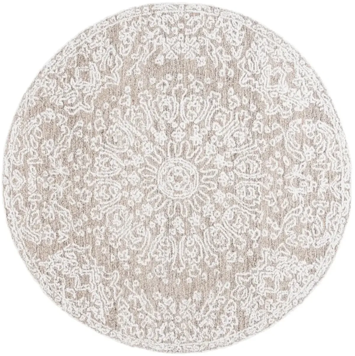 EBONY 211 IVORY  6' x 6' Round Round Rug