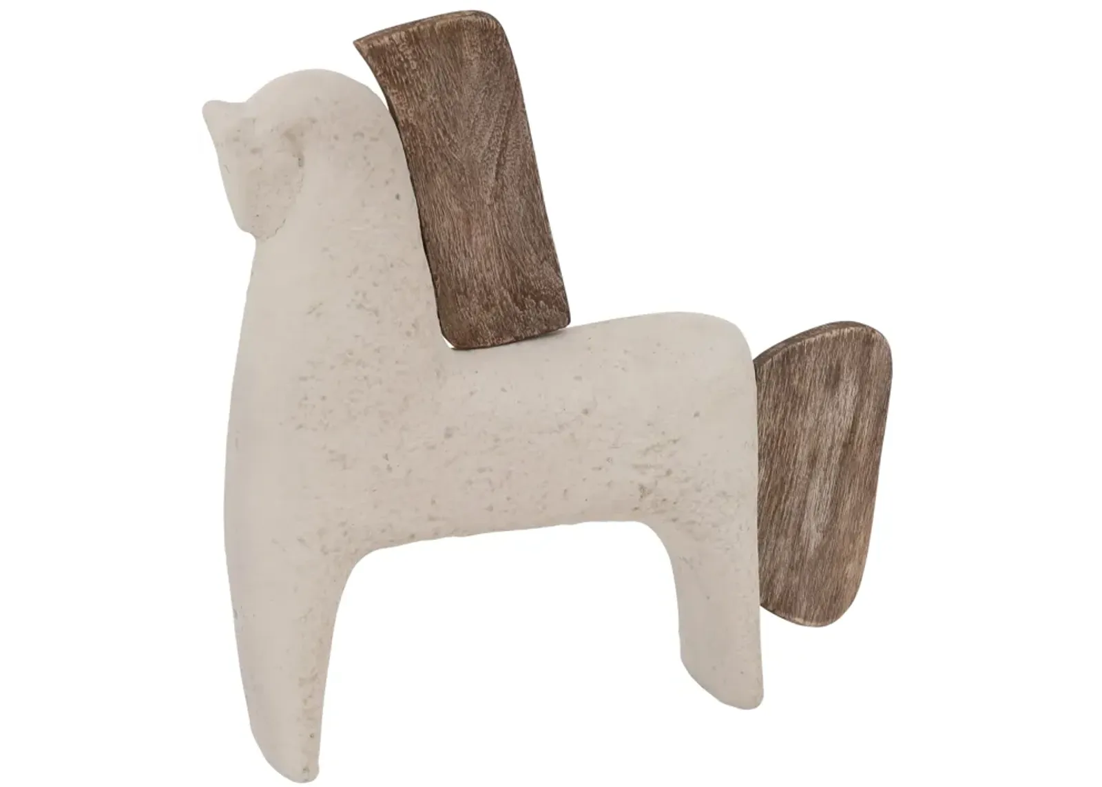 Ecomix, 14" Horse Deco, Ivory