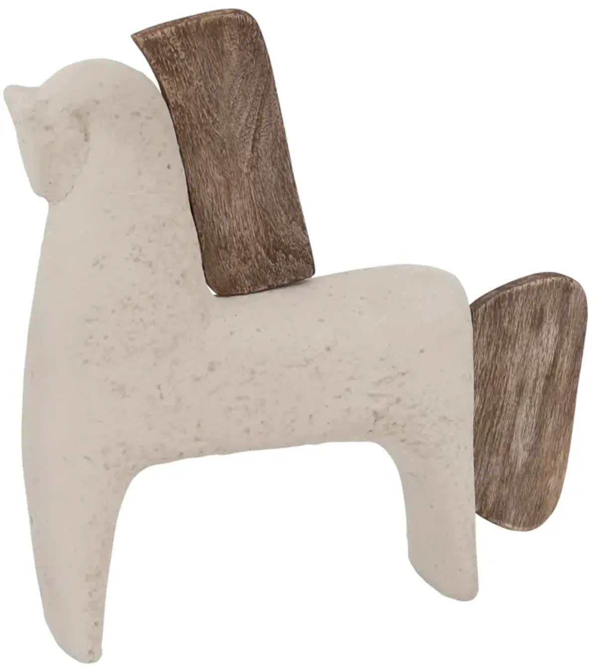 Ecomix, 14" Horse Deco, Ivory