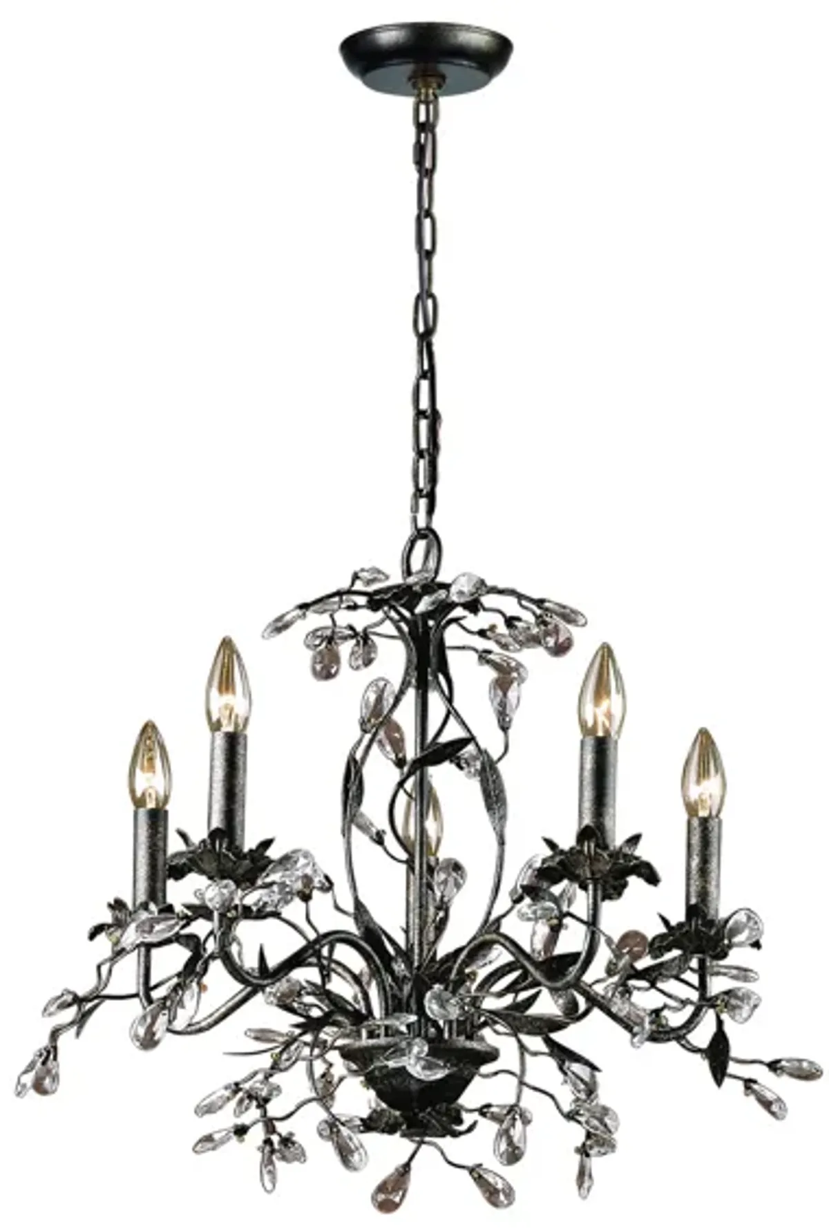 Circeo 21" Wide 5-Light Chandelier - Deep Rust