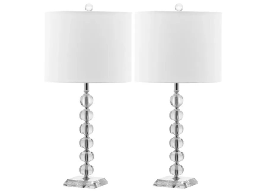 Victoria 25-Inch H Crystal Ball Lamp - Set of 2