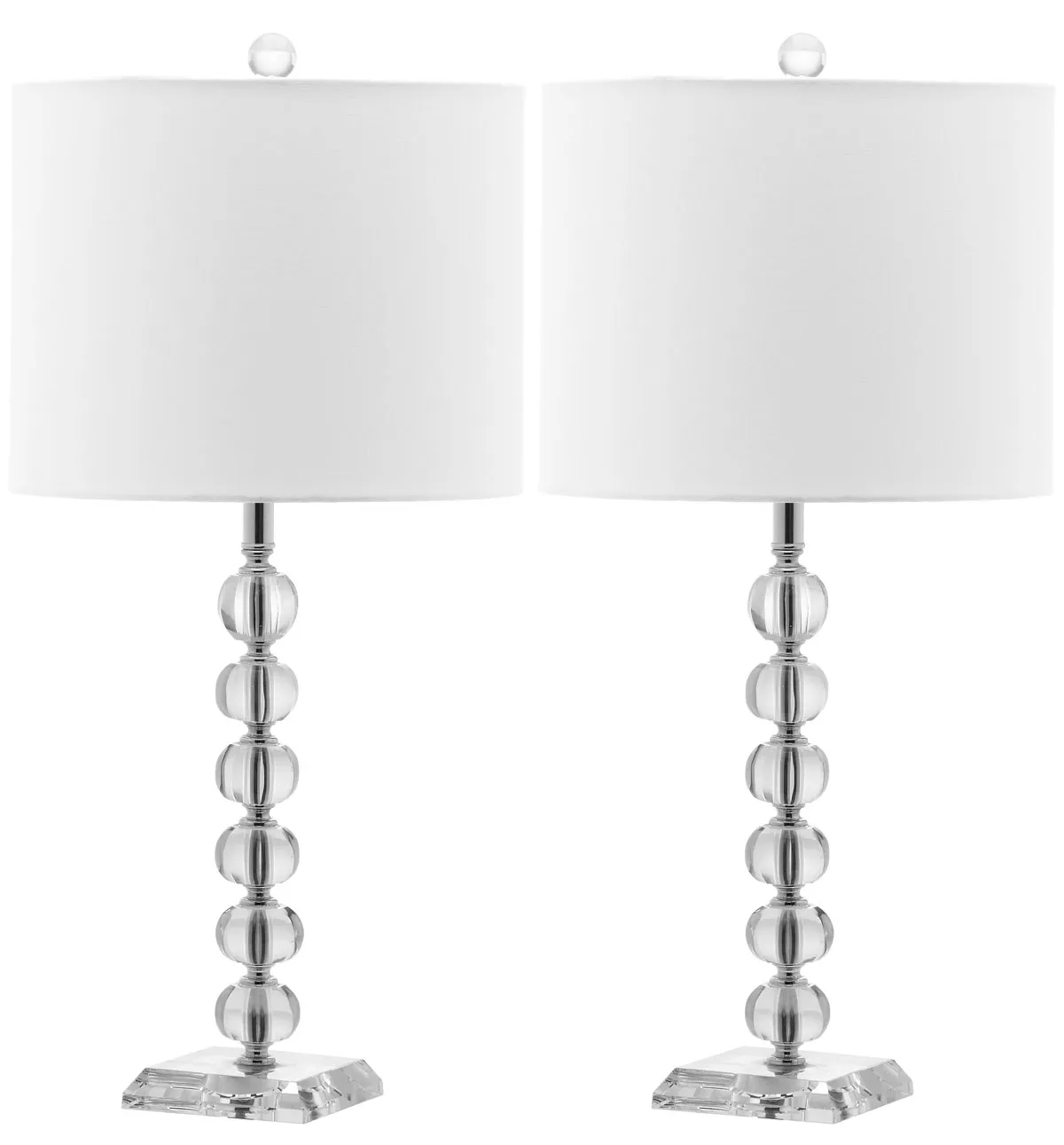 Victoria 25-Inch H Crystal Ball Lamp - Set of 2