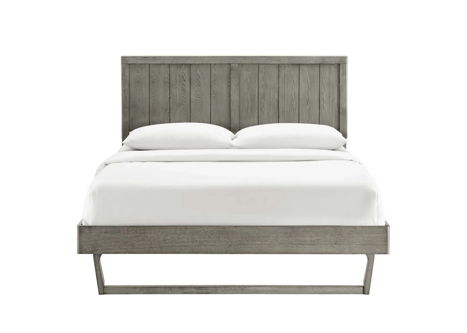 Alana King Wood Platform Bed With Angular Frame