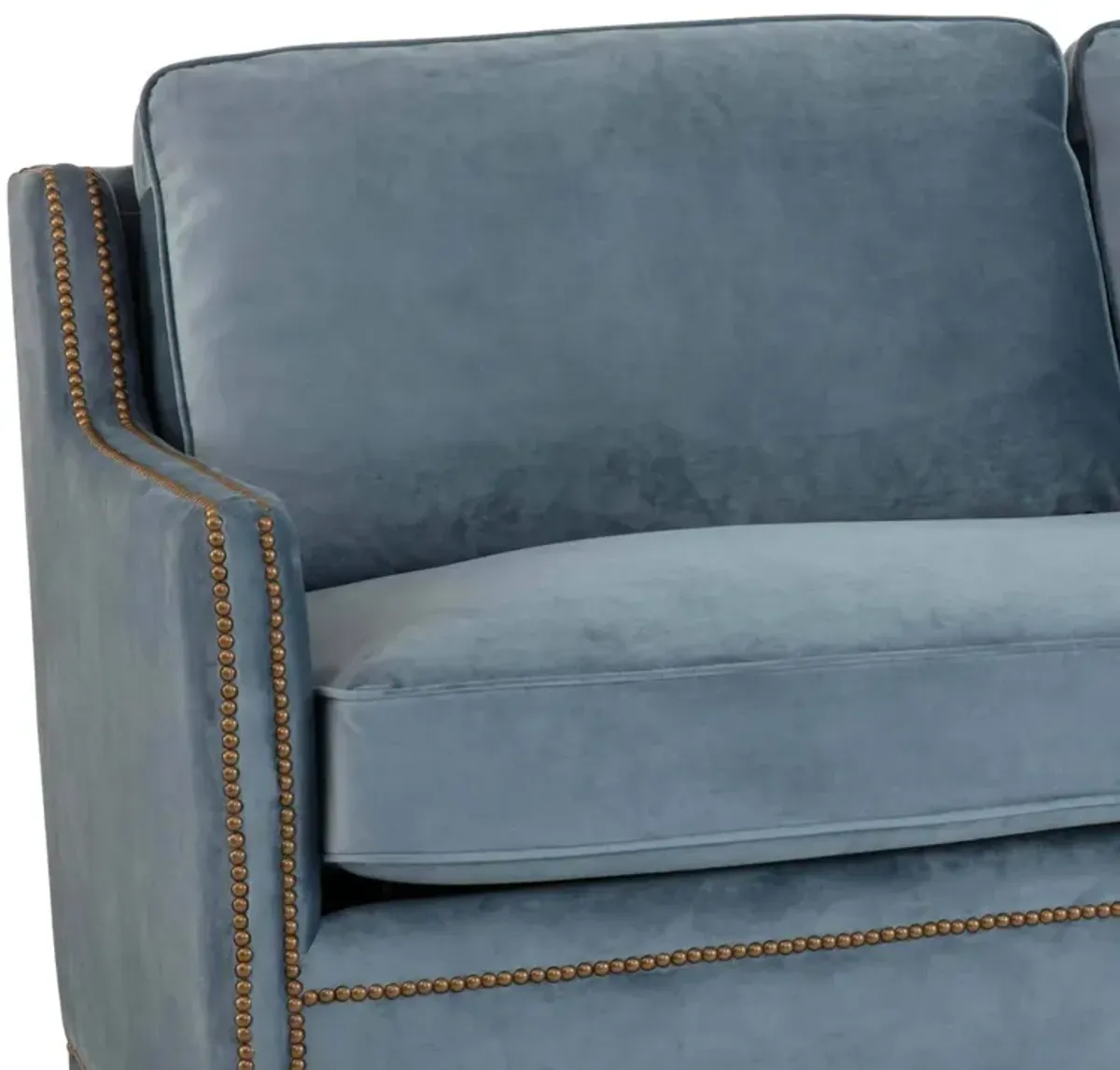 Posh Velvet Sofa (Twilight Blue)