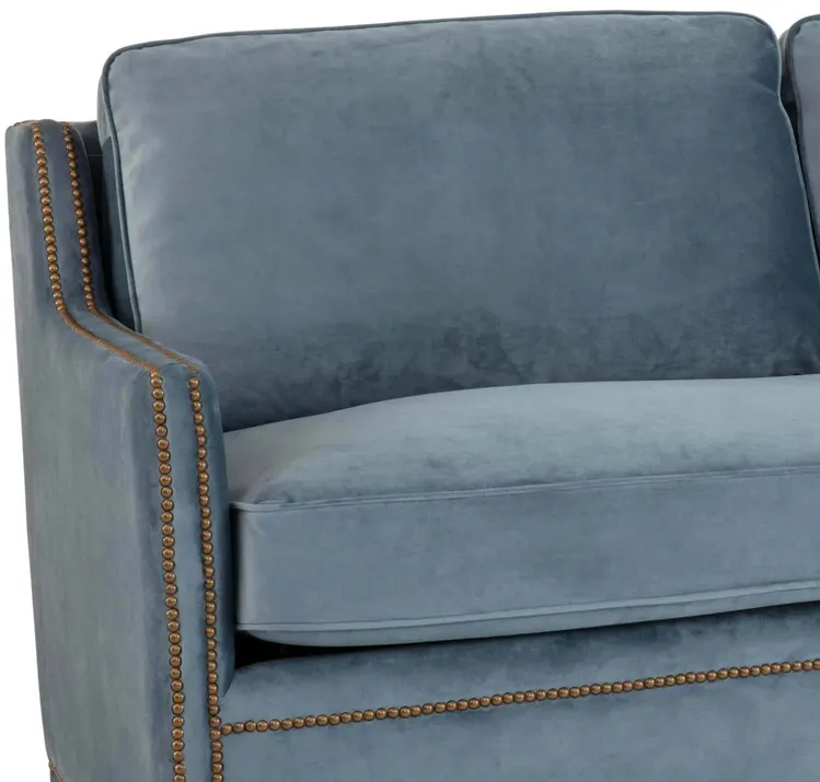 Posh Velvet Sofa (Twilight Blue)