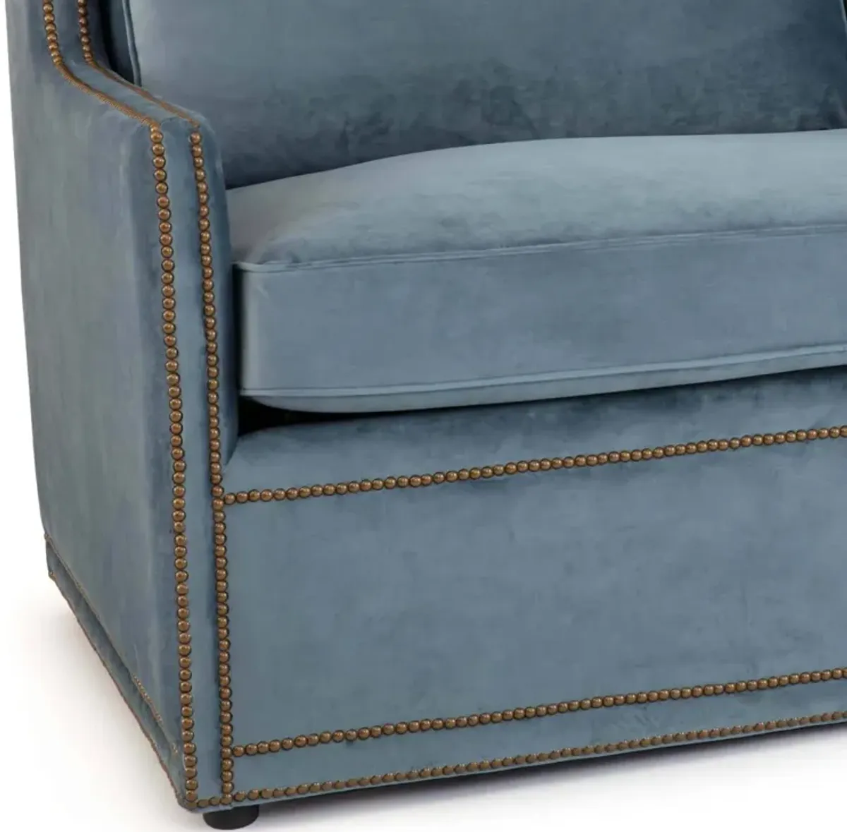 Posh Velvet Sofa (Twilight Blue)