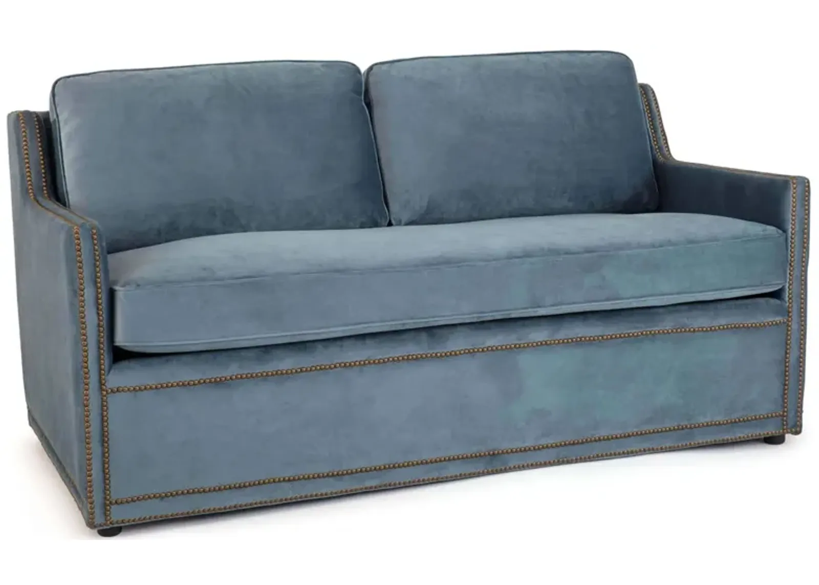 Posh Velvet Sofa (Twilight Blue)