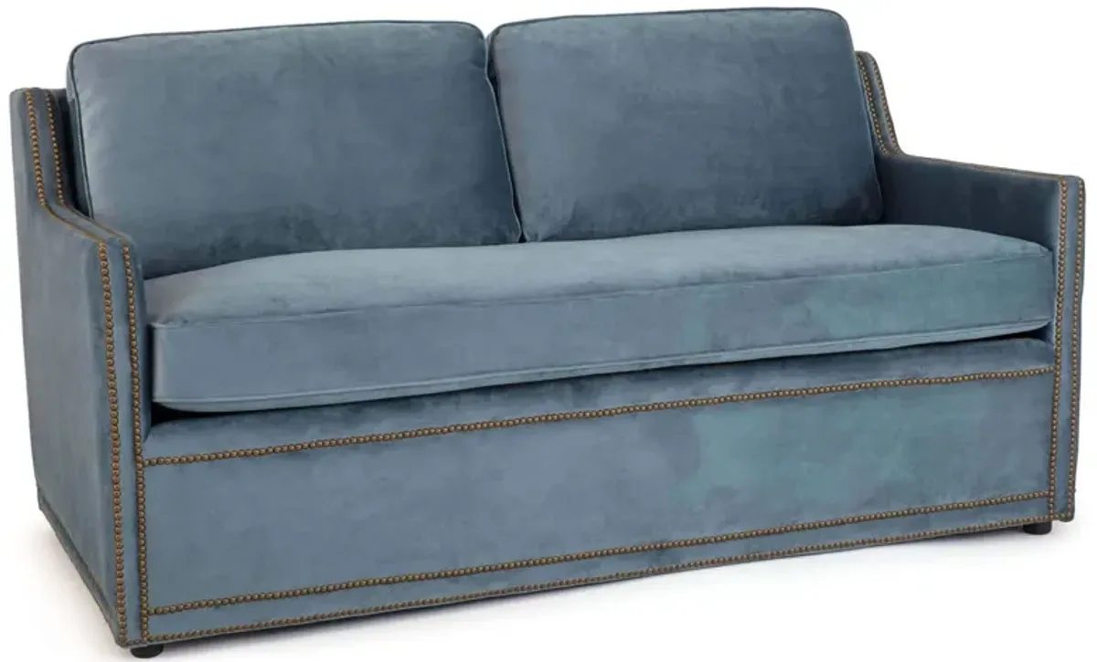 Posh Velvet Sofa (Twilight Blue)