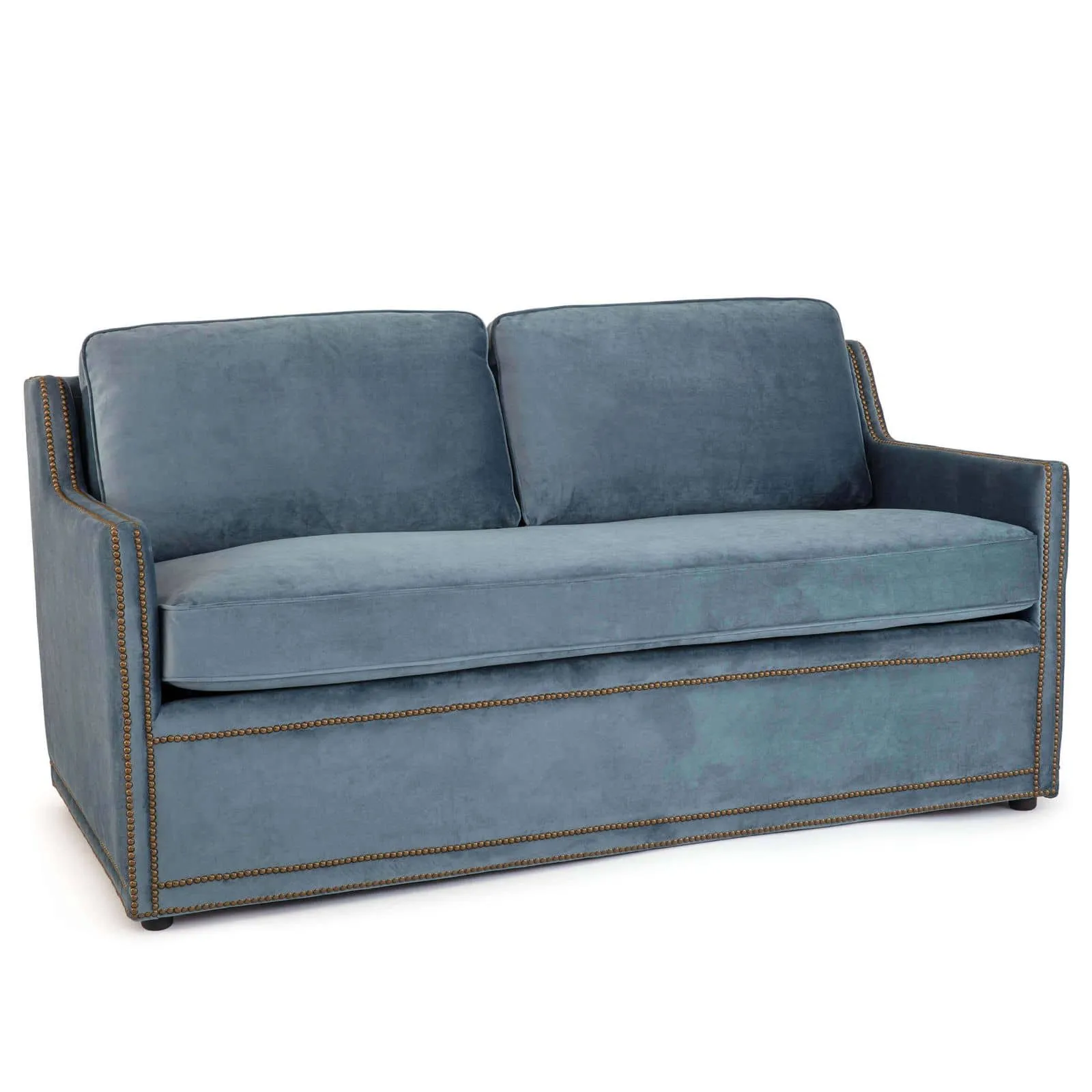 Posh Velvet Sofa (Twilight Blue)