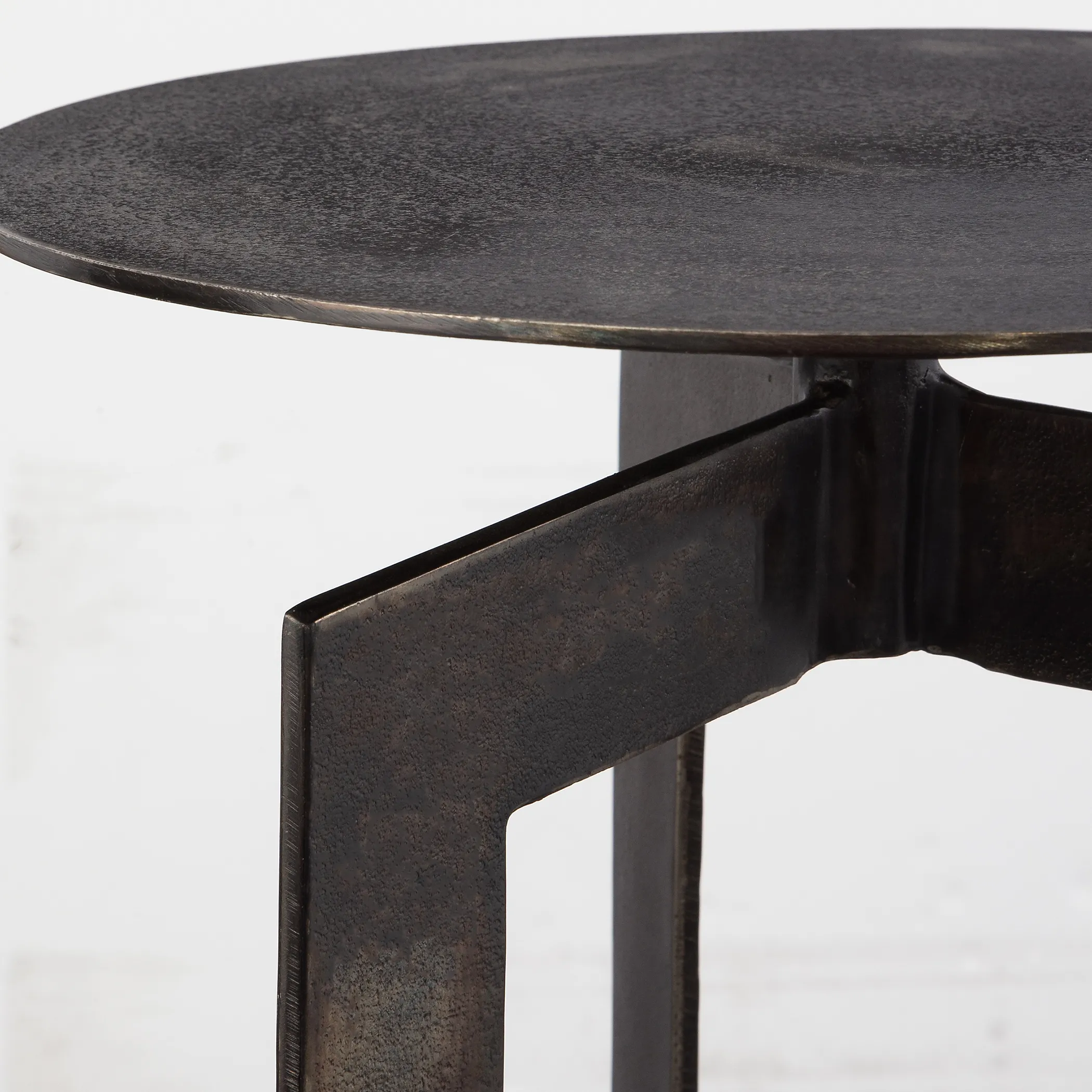 Deltoid Gunmetal Accent Table