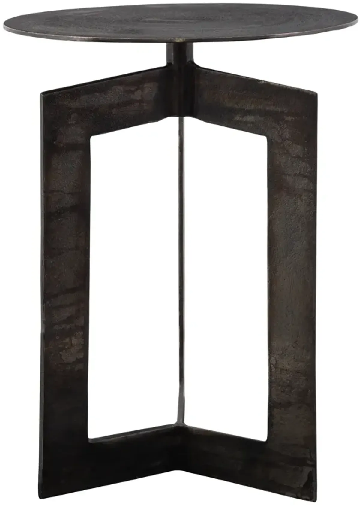 Deltoid Gunmetal Accent Table