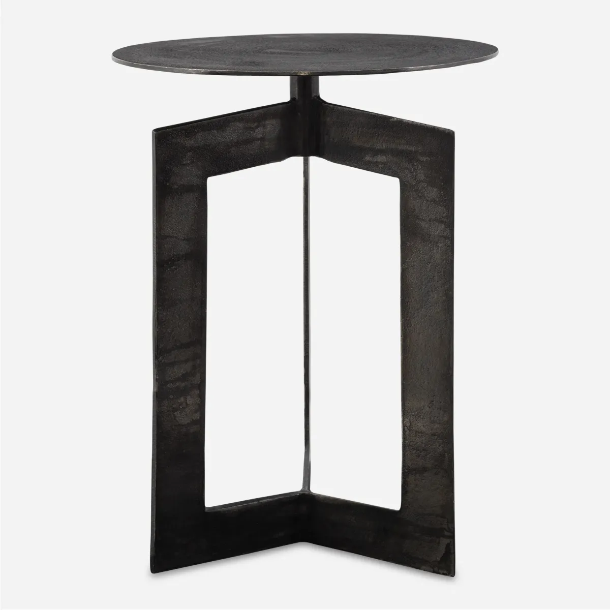 Deltoid Gunmetal Accent Table