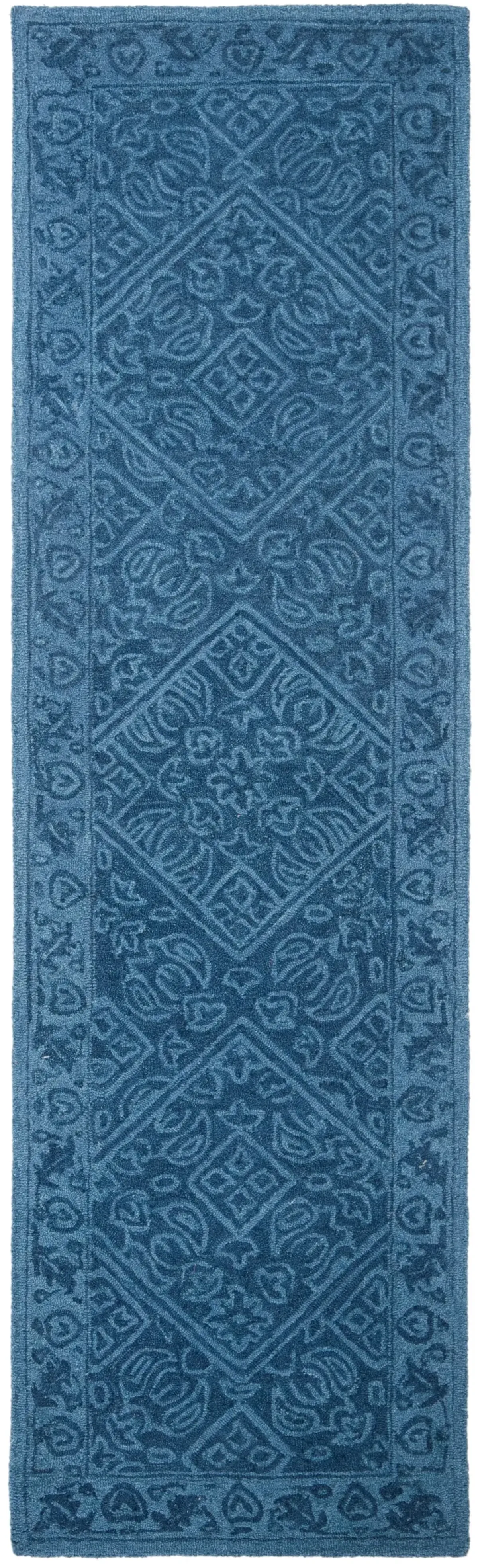 DIP DYE 151 NAVY BLUE 2'-3' x 9' Runner Rug