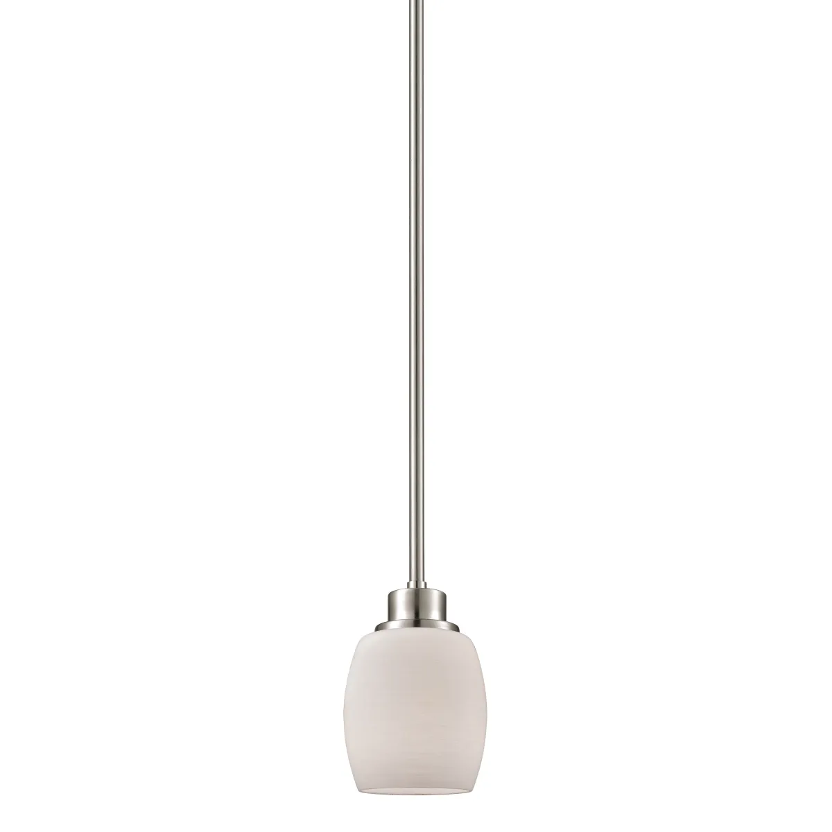 Casual Mission 5" Wide 1-Light Mini Pendant - Brushed Nickel