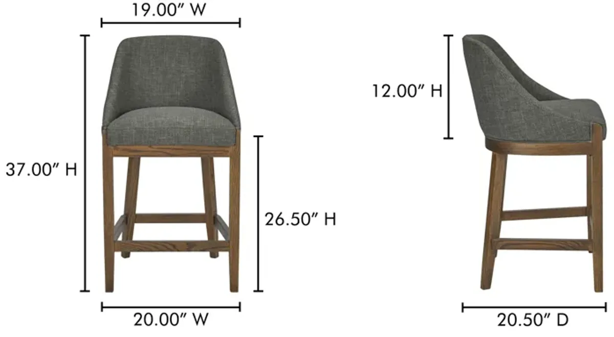 Edward Counter Stool Heather Green