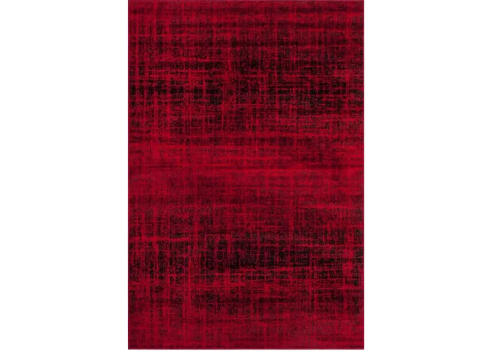 Adirondack Contemporary Red / Black 2'-6" X 16' Powerloomed Rug