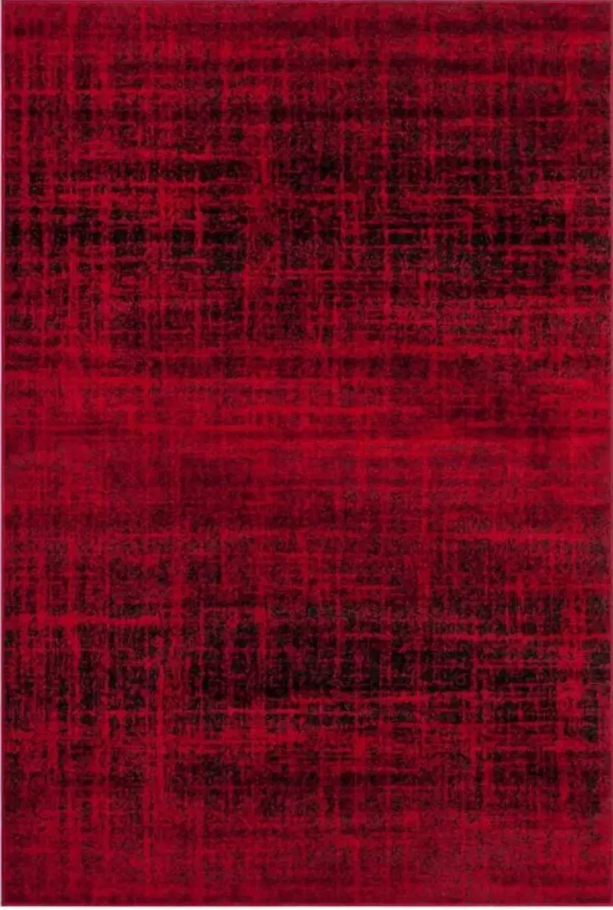 Adirondack Contemporary Red / Black 2'-6" X 16' Powerloomed Rug