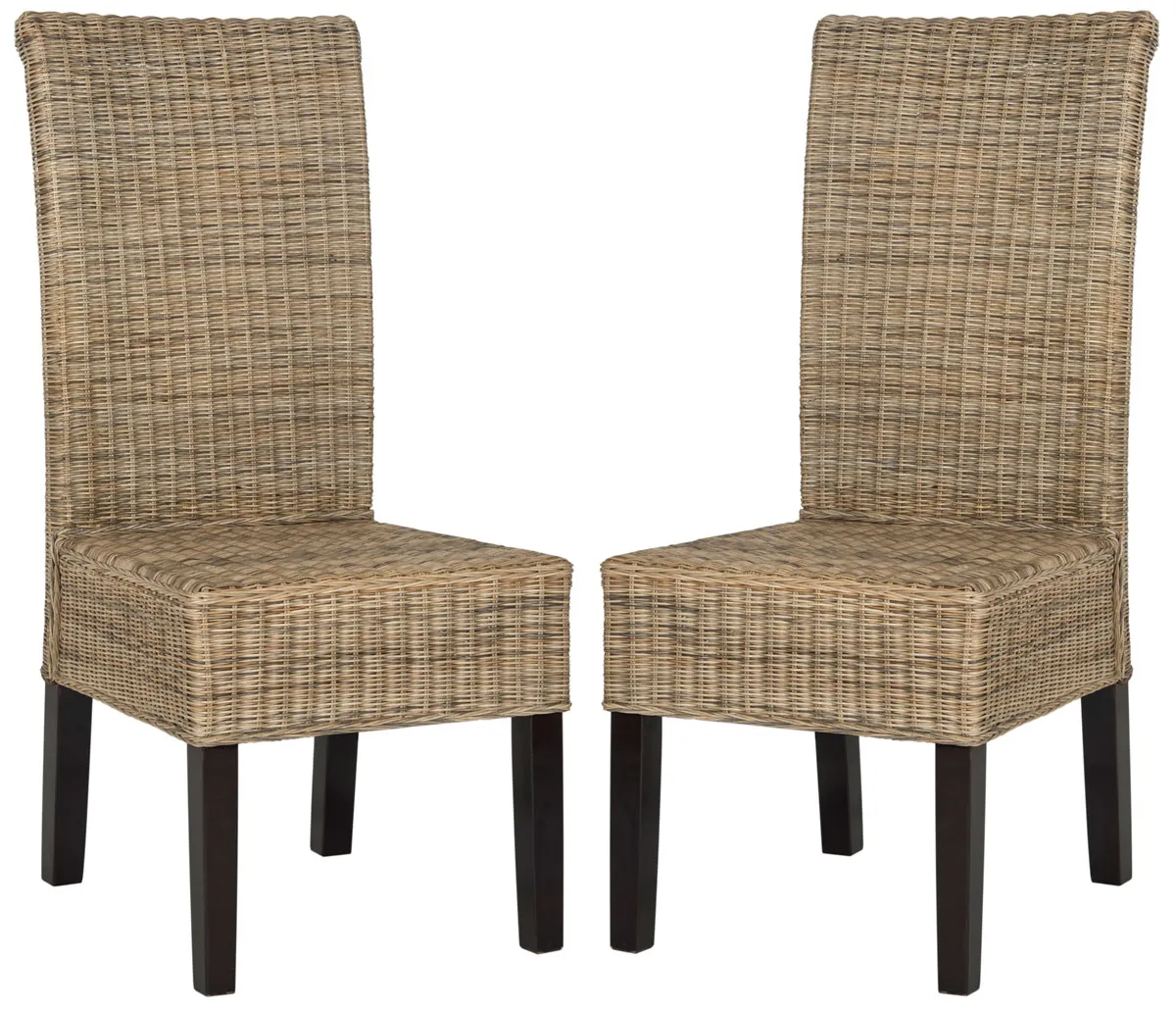 ARJUN 18''H WICKER DINING CHAIR - Set of 2