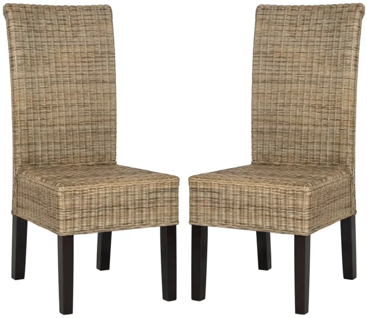 ARJUN 18''H WICKER DINING CHAIR - Set of 2