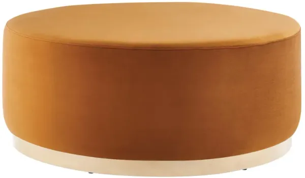 Tilden Large 38" Round Performance Velvet Upholstered Ottoman by Modway