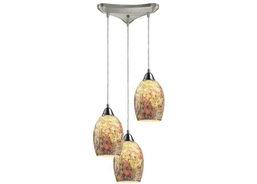 Avalon 10" Wide 3-Light Mini Pendant - Satin Nickel