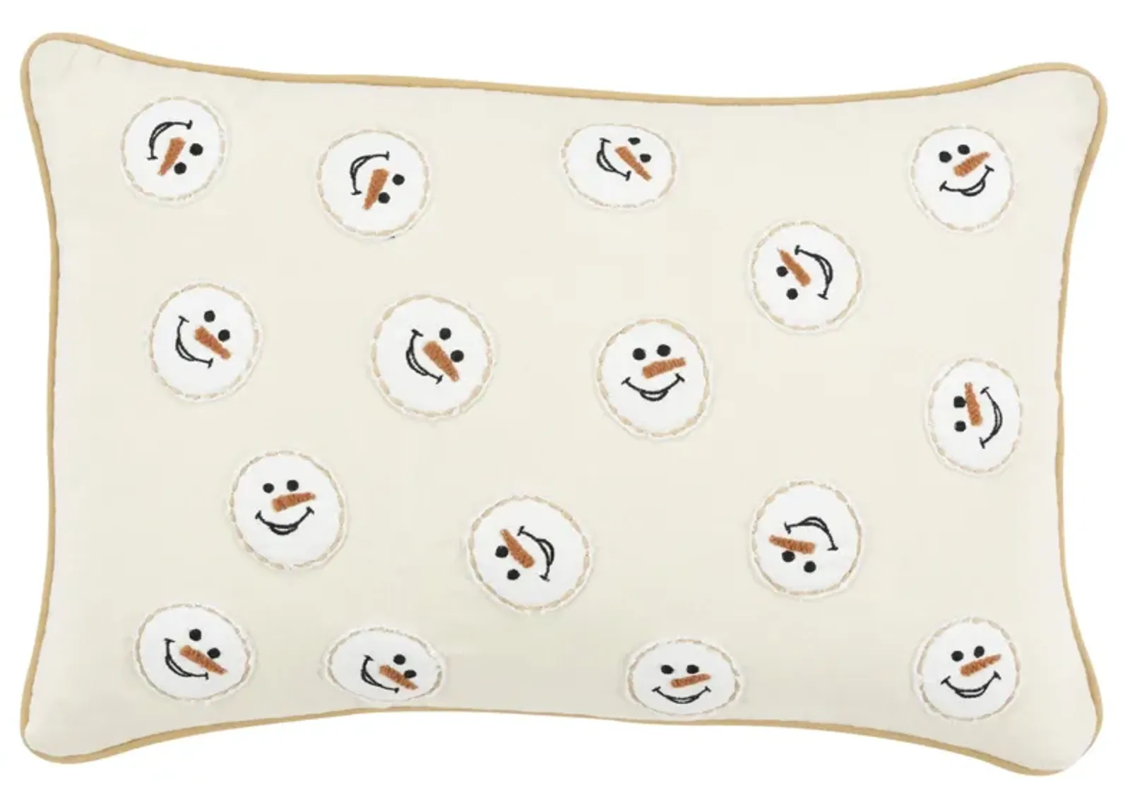 HOLIDAY 2021 Snowmen Orange Pillow