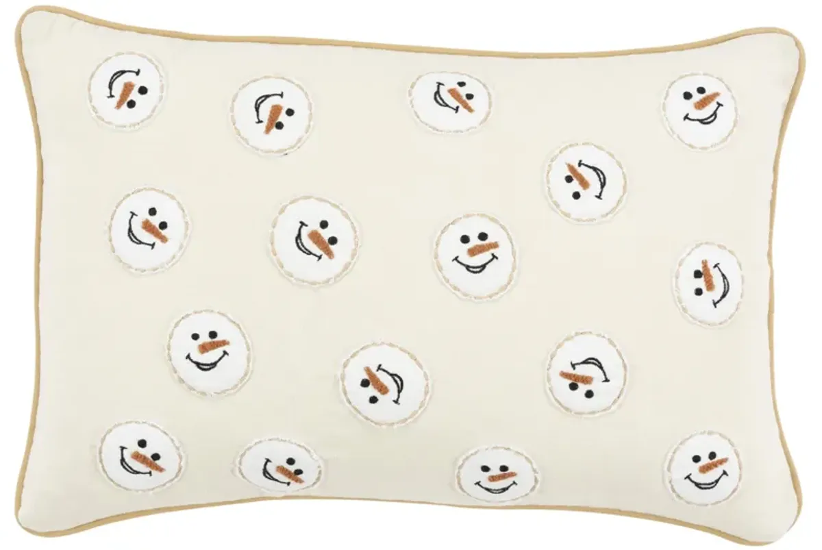 HOLIDAY 2021 Snowmen Orange Pillow