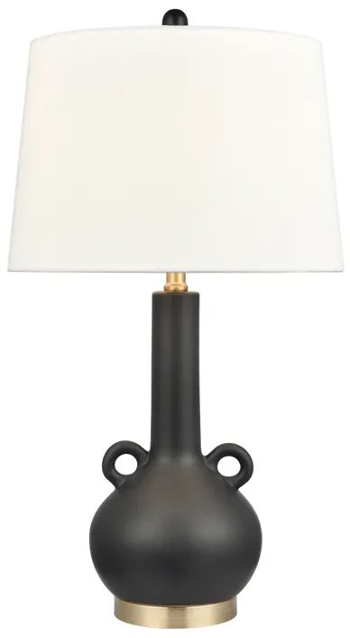 Sanderson 27'' High 1-Light Table Lamp - Matte Black - Includes LED Bulb