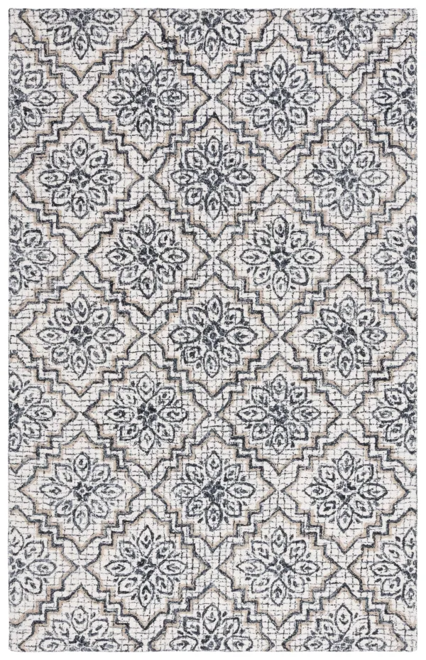 ABSTRACT Hand Tufted 4' x 6' area rug