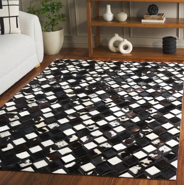 STUDIO LEATHER Hand Woven 3' x 5' area rug