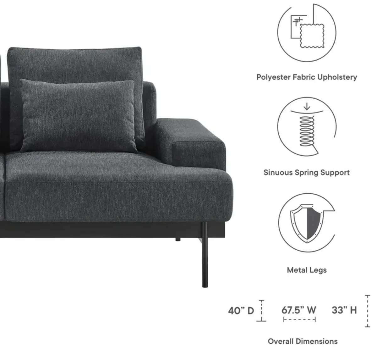 Proximity Upholstered Fabric Loveseat