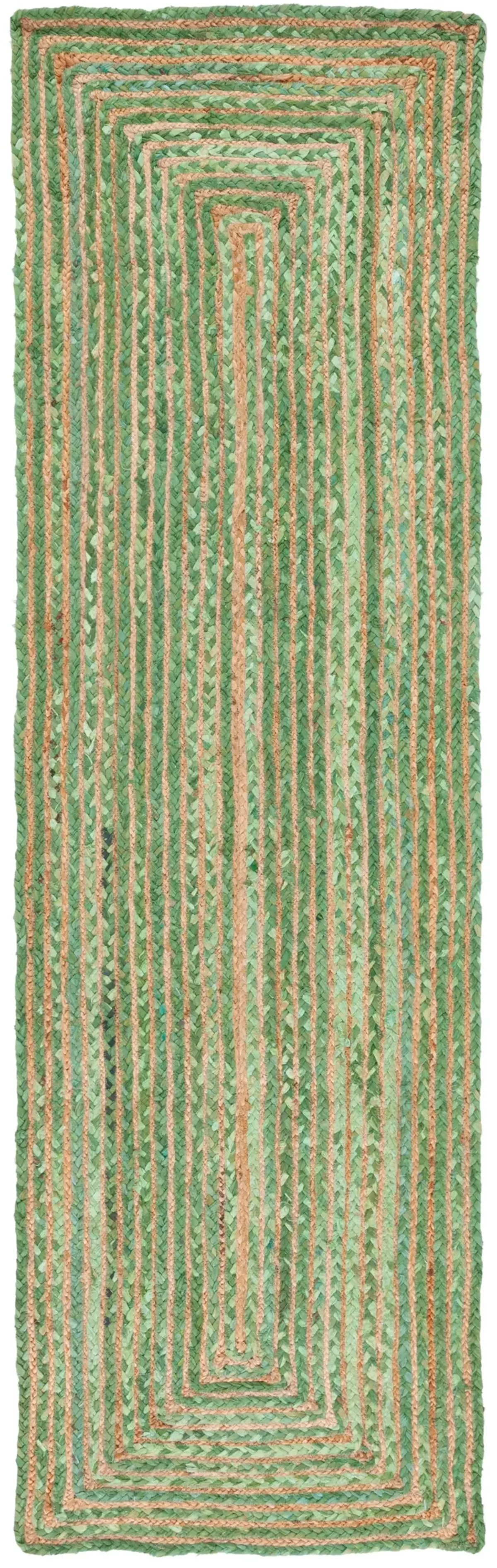 CAPE COD 202 GREEN  2'-3' x 16' Runner Rug