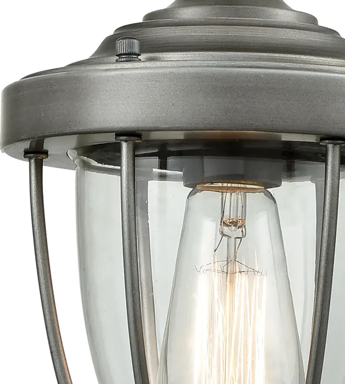 Sturgis 7" Wide 1-Light Mini Pendant - Weathered Zinc