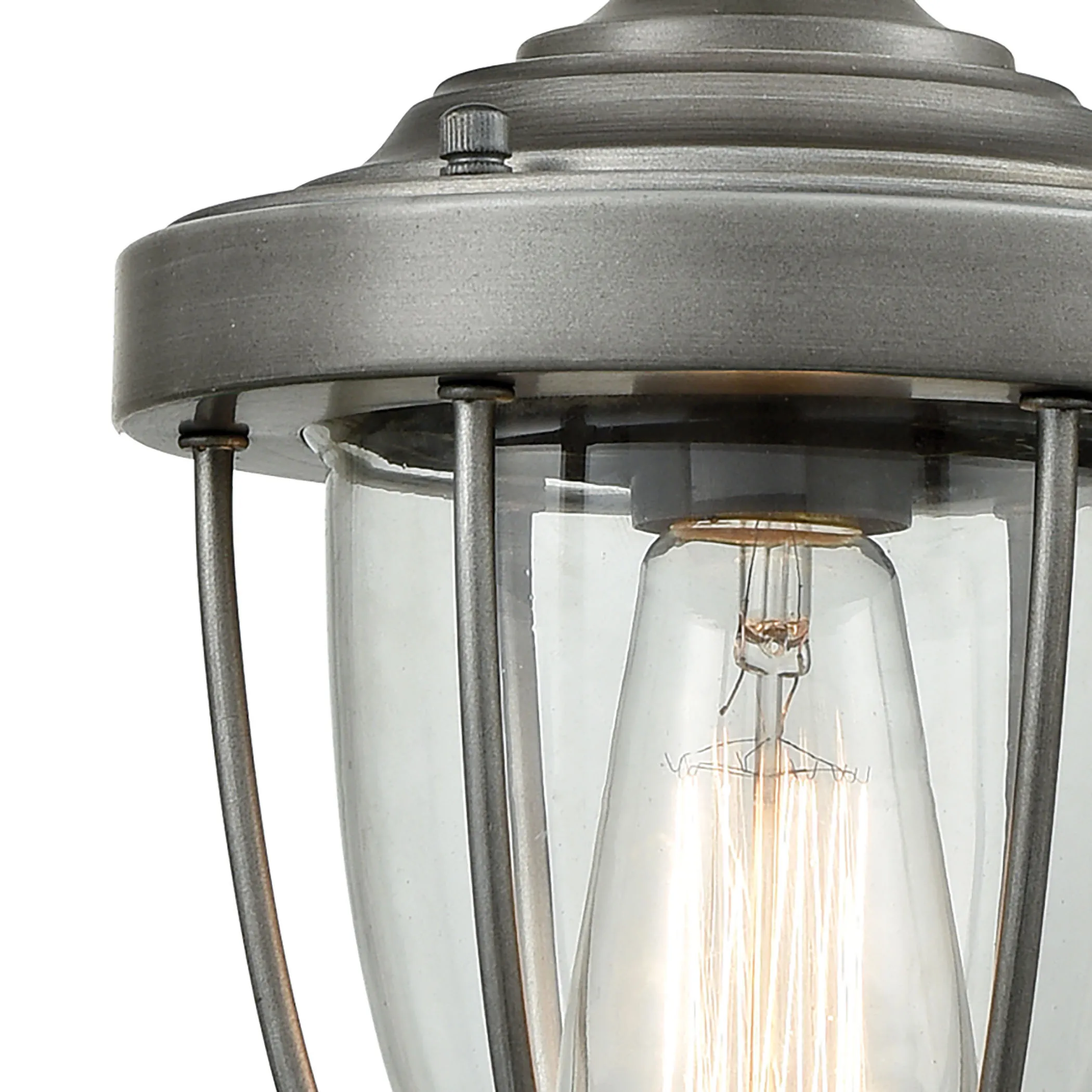 Sturgis 7" Wide 1-Light Mini Pendant - Weathered Zinc