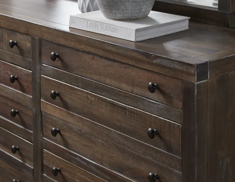 Townsend Eight Drawer Solid Wood Dresser in Java (2024)