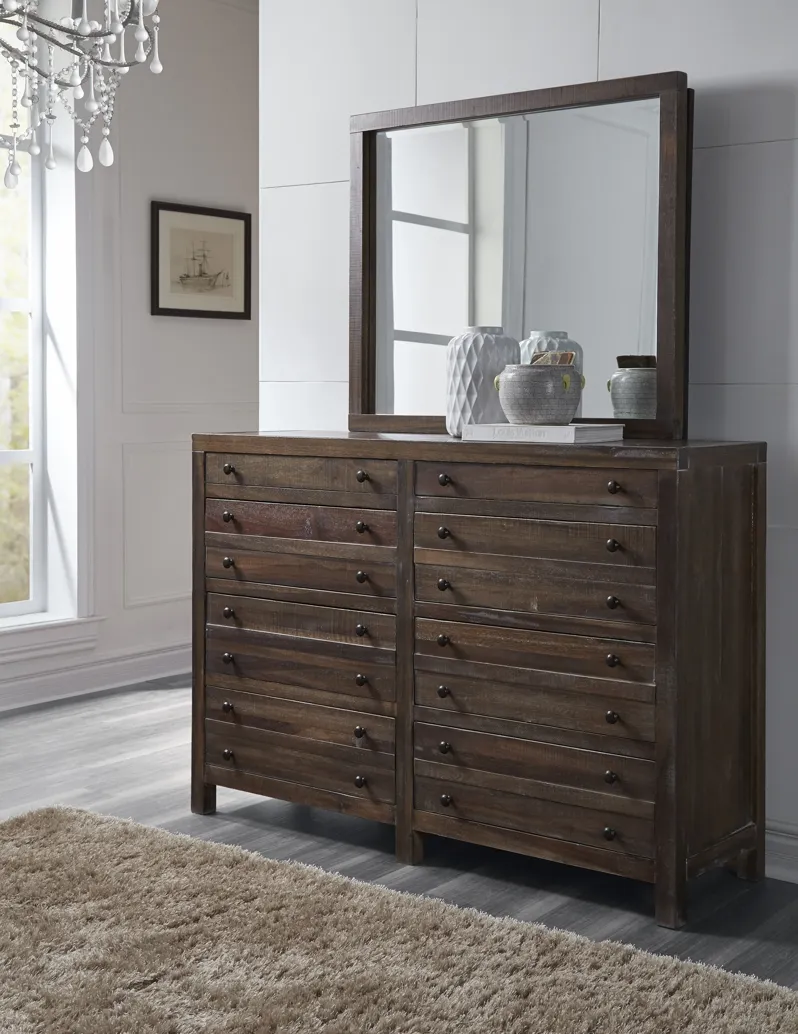 Townsend Eight Drawer Solid Wood Dresser in Java (2024)