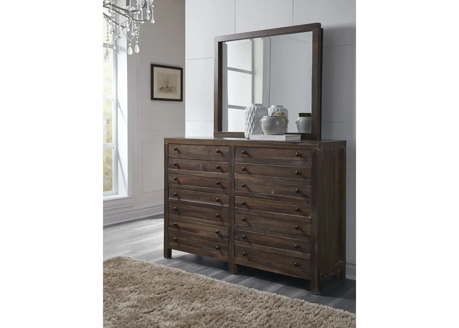 Townsend Eight Drawer Solid Wood Dresser in Java (2024)