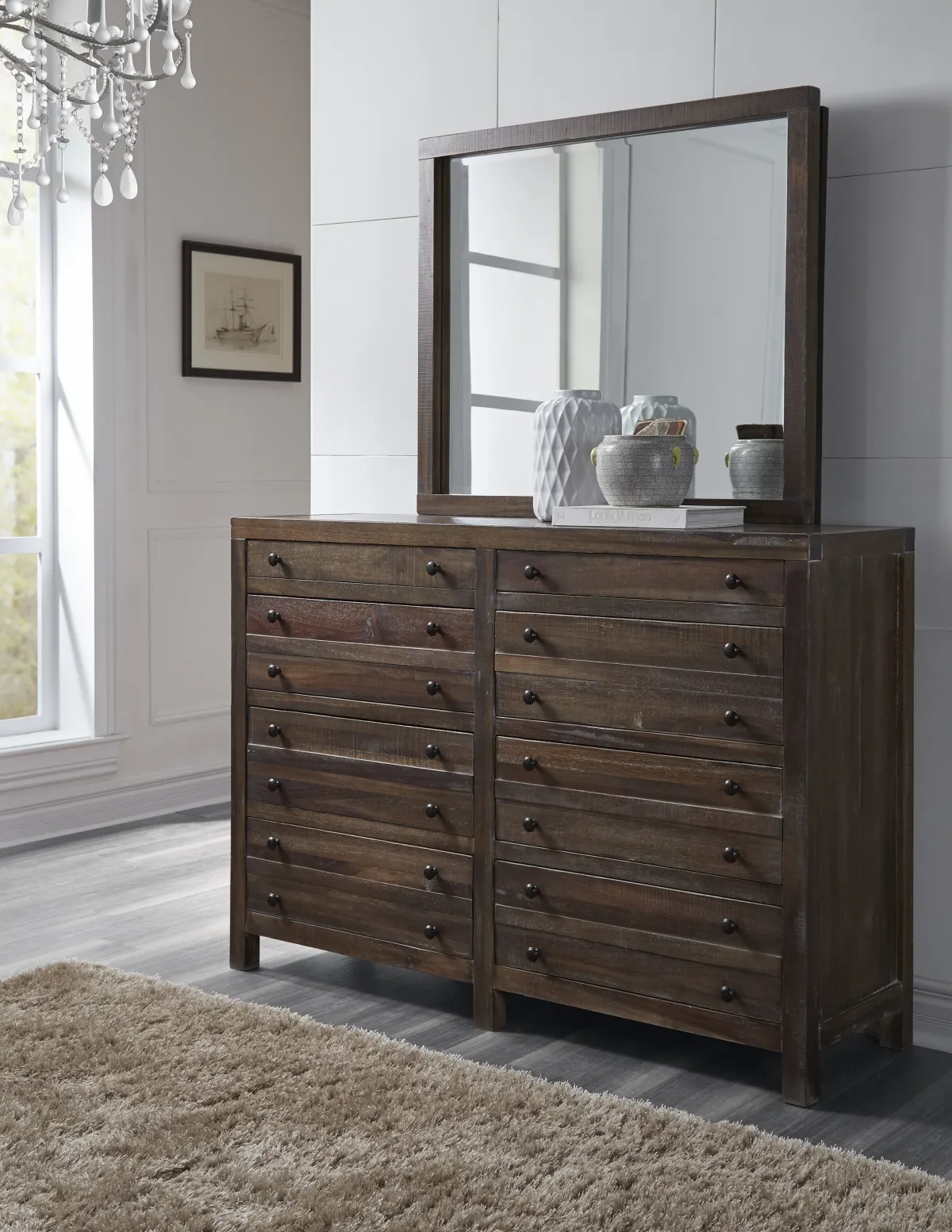 Townsend Eight Drawer Solid Wood Dresser in Java (2024)