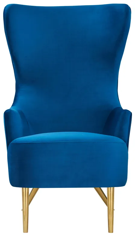 Julia Navy Wingback Chair