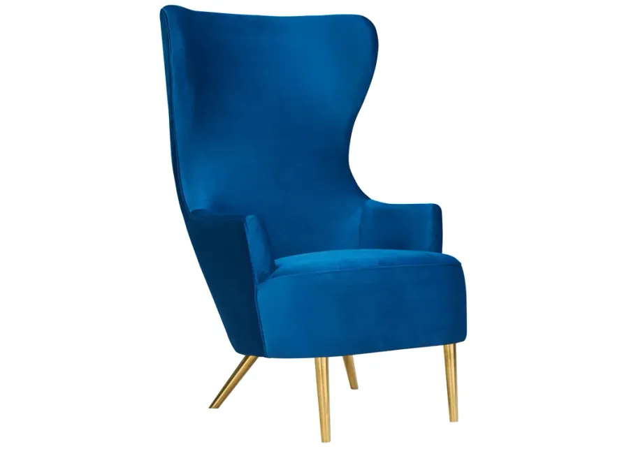 Julia Navy Wingback Chair