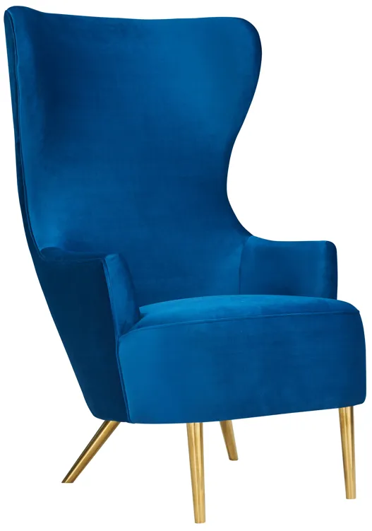 Julia Navy Wingback Chair