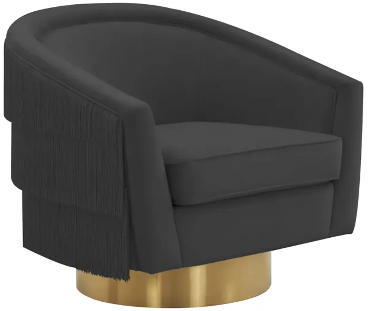 Flapper Black Swivel Chair