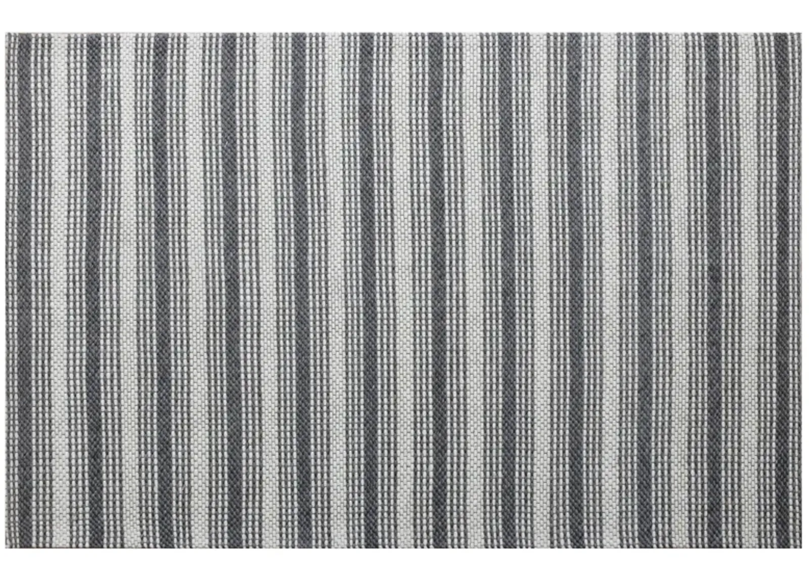 Bigen Dan Dark Gray/Ivory Transitional Striped Organic Wool Indoor Area Rug, 9' x 12'