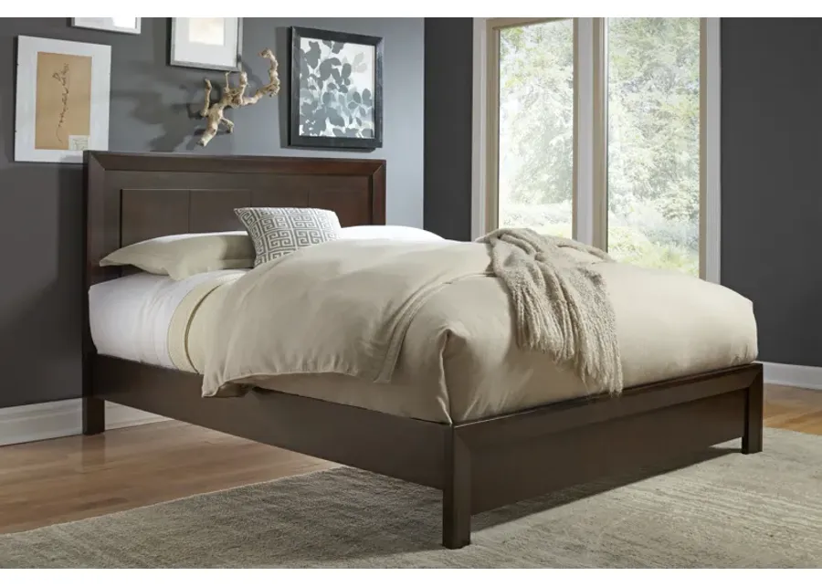 Element Full Size Platform Bed in Chocolate Brown