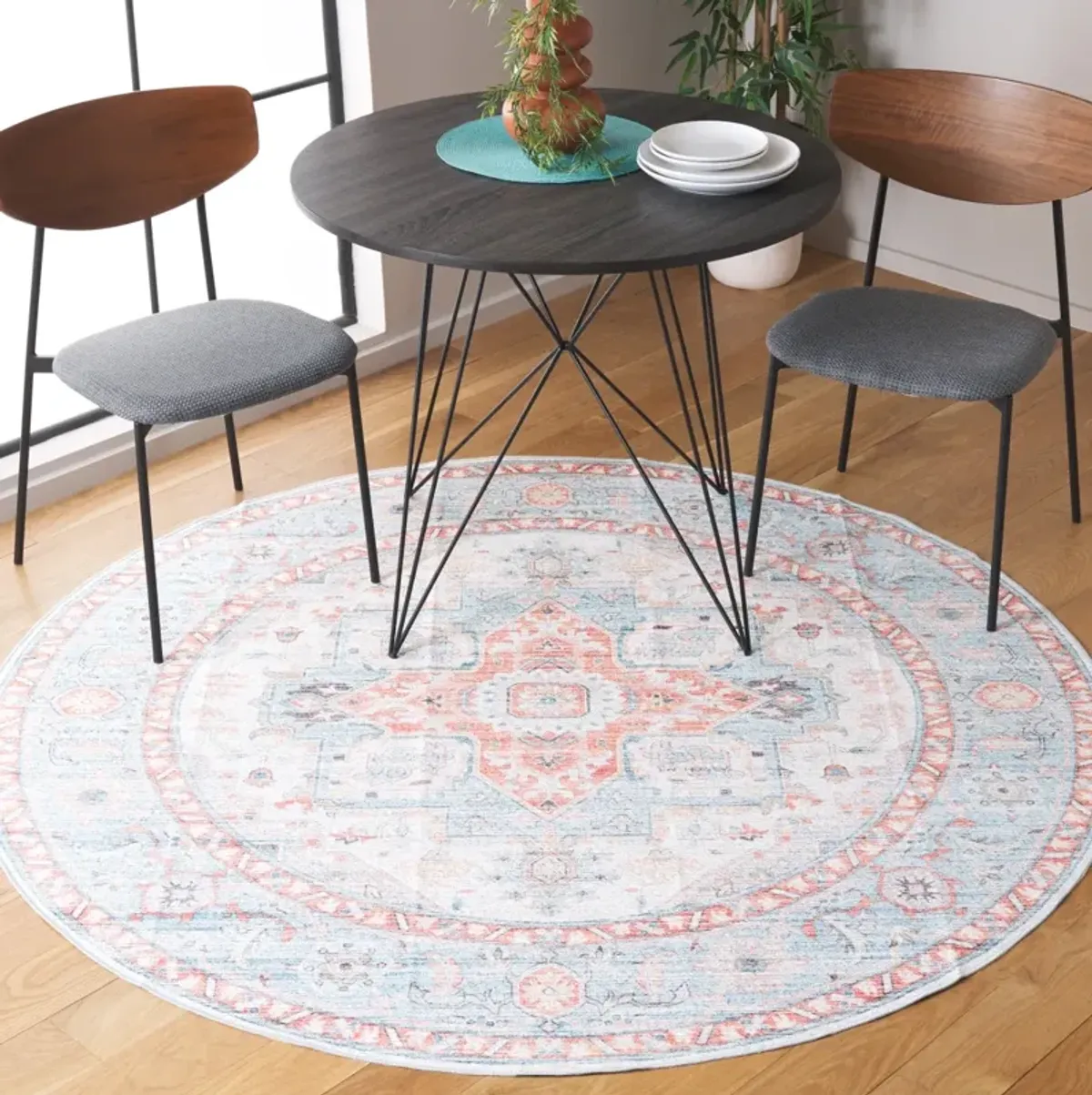 ARIZONA 913 TURQUOISE  6' x 6' Round Round Rug